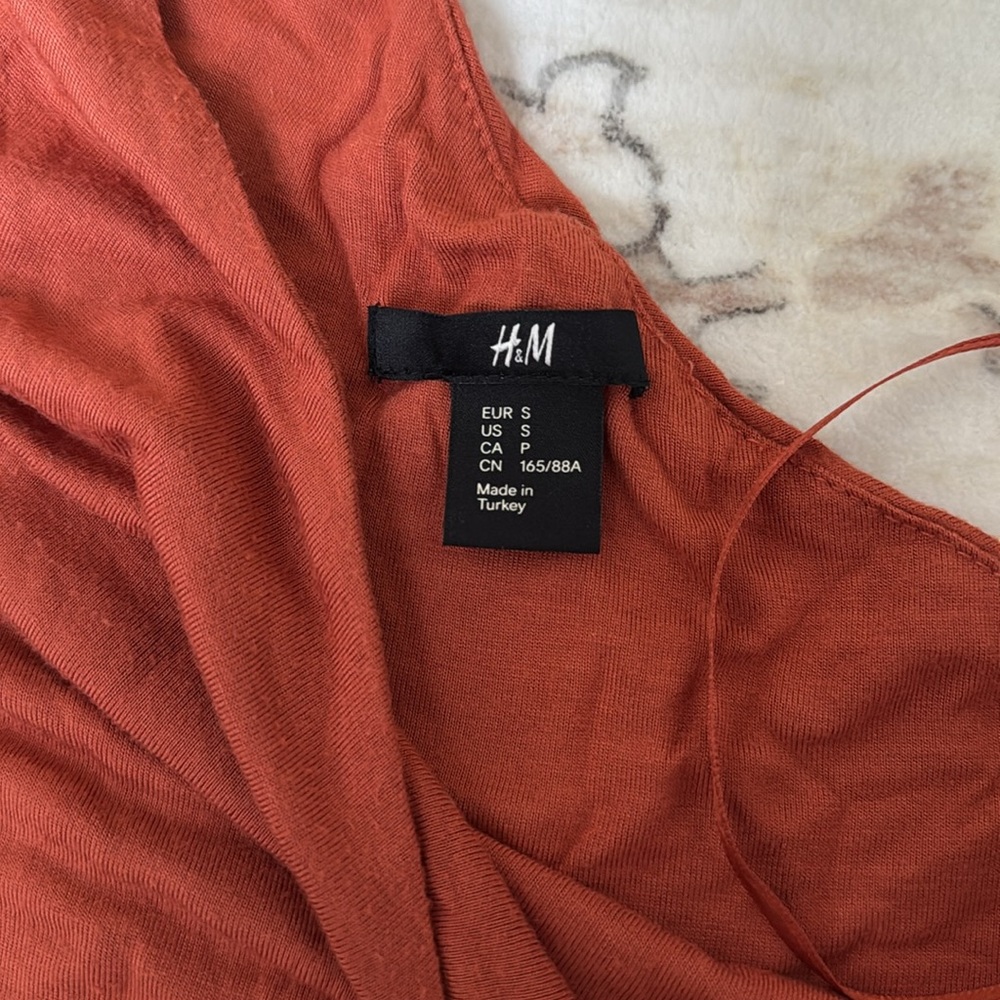 H&M One-Shoulder Rust Dress - Picture 3 of 3